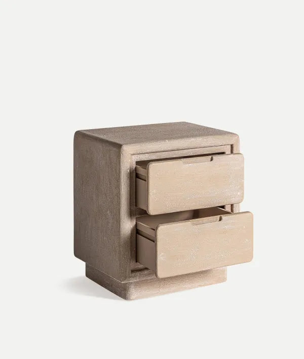 WERLE nachtkastje in lichtbruin hout