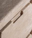 Mesita de noche WERLE de madera en tono marrón claro