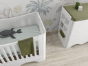 cómoda y cuna para niños madera lacada 