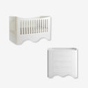 conjunto de cuna y comoda para niños blanco moderno madera lacada