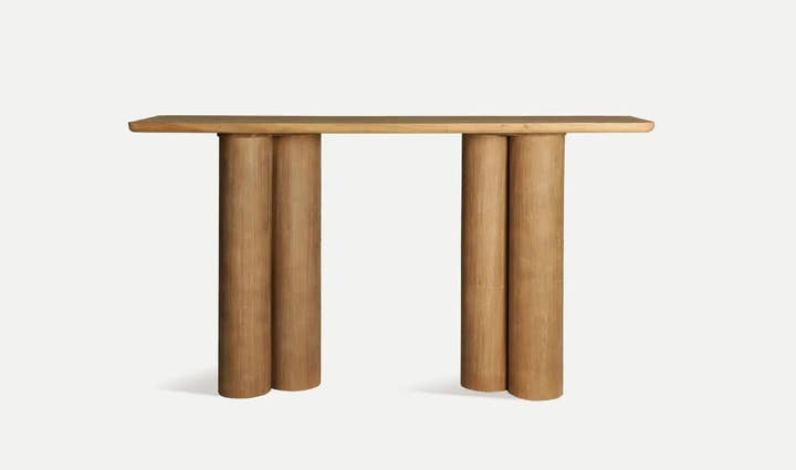 Mesa consola HOEK marrón en madera - Mesas consola - El Workshop - madera mdf