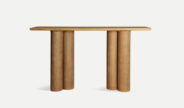 HOEK bruine houten consoletafel