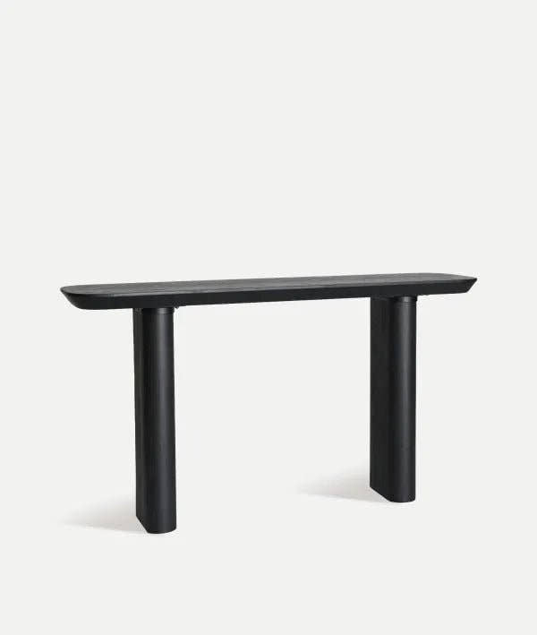 Mesa consola ROGNES fabricado en madera de abeto en mate en tono negro - Mesas consola - El Workshop - madera de abeto