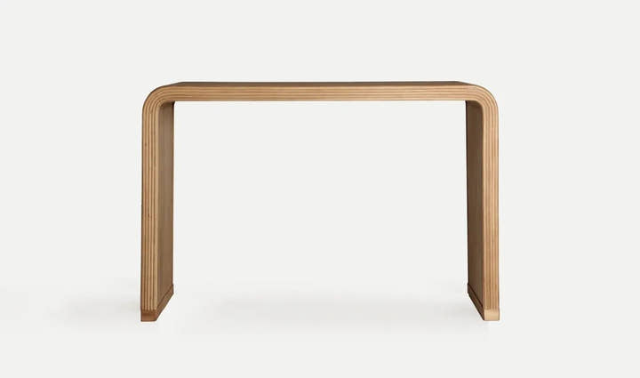 Mesa consola SKAGEN de madera de paulownia marrón claro - Mesas consola - El Workshop - madera de paulownia