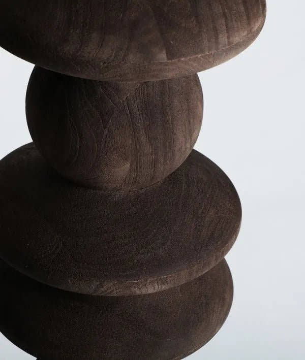 MESA CONSOLA DE MADERRA MARRÓN Y TAPA DE MÁRMOL VRADS arte con elegancia natural - Mesas consola - El Workshop - madera de mango