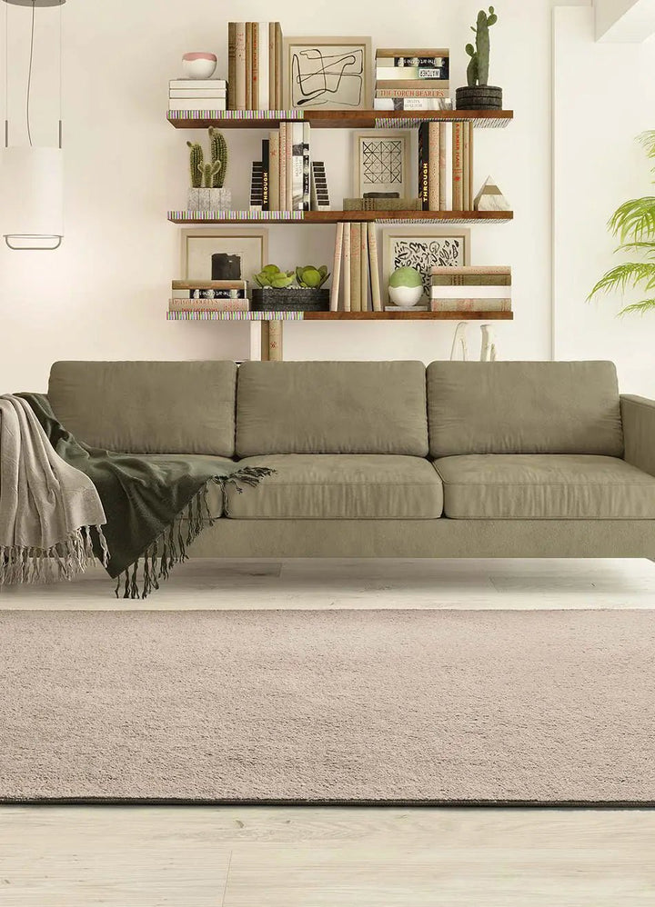 CORALINE PLAIN MINIMALIST STYLE RUG IN BEIGE