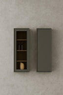 Custom-made lacquered wooden suspended wardrobe module - Libra 