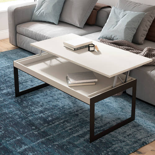 Lucca metal lift-top coffee table, custom made. 