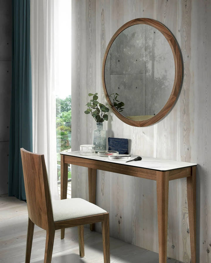 Espejo pared redondo nogal - Espejo - El Workshop - 