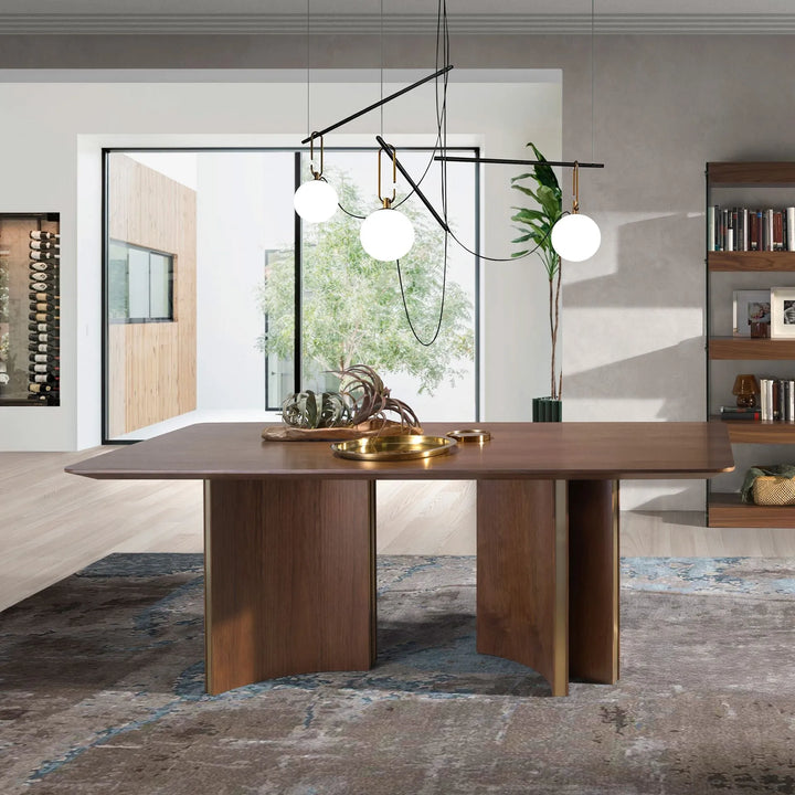 Mesa comedor rectangular nogal