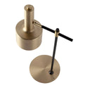 Lámpara de sobremesa aluminio dorado y acero negro