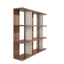 Estanteria nogal y madera gris