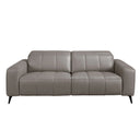 Sofá relax 3 plazas piel gris