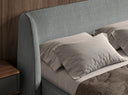 Cama tela color gris oscuro