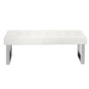 Banqueta polipiel blanco