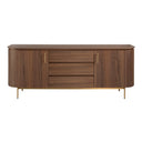 Aparador nogal y acero pulido dorado - Aparador - El Workshop - 