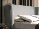 Cama tela color gris claro