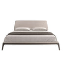 Grijs stoffen bed