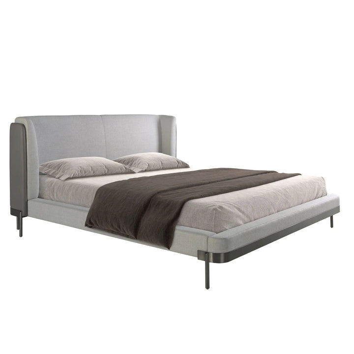 Cama tela color gris claro