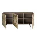 Metallic taupe wood sideboard