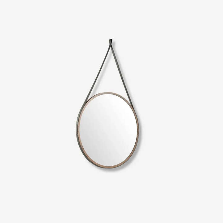 Espejo pared redondo nogal - Espejo - El Workshop - madera - oscura