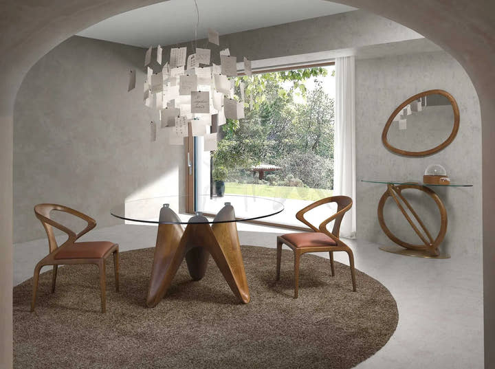 Espejo pared forma orgánica nogal - Espejo - El Workshop - madera - oscura