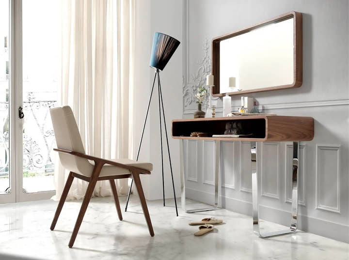 Espejo pared rectangular nogal - Espejo - El Workshop - madera - oscura