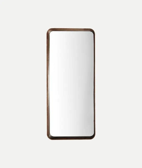 ESPEJO LUBECA RECTANGULAR CON PUNTA REDONDEADA MADERA