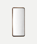 LUBECA RECTANGULAR MIRROR WITH ROUNDED WOODEN END