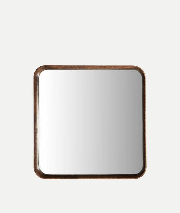 ESPEJO LUBECA marrón en madera de caucho clásico reimaginado, moderno y atemporal - Espejos - El Workshop - madera de caucho