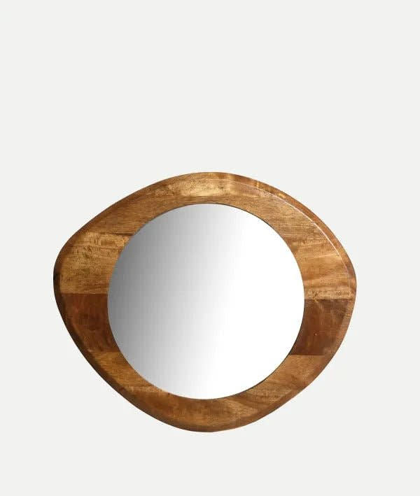 Espejo TOCKWITH realizado en madera de mango con elegante acabado marrón - Espejos - El Workshop - madera de mango