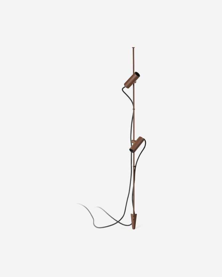 estaca de jardín de aluminio marrón óxido 3,6 x 9,7 x 103 cm 2x6 w 3000 k ip65 haz 38° 24 v