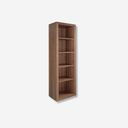 estantería moderna minimalista de madera de nogal oscura