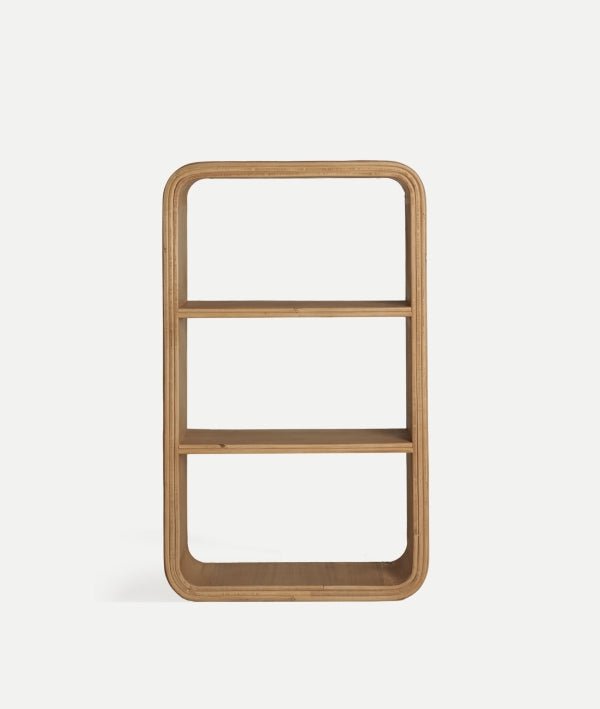 Librería SKAGEN estantería vertical de madera de paulownia marrón claro - Librerías y estanterías - El Workshop - madera de paulownia