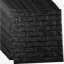 10 Paneles Autoadhesivos Negros 77x70 cm
