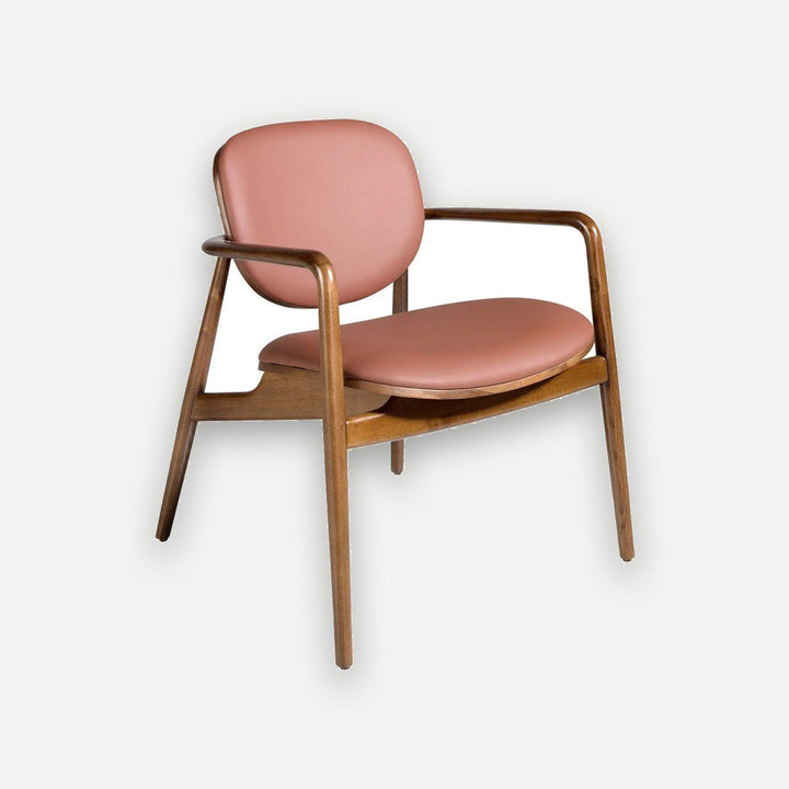 Sillón polipiel marrón y nogal - Sillón - El Workshop-