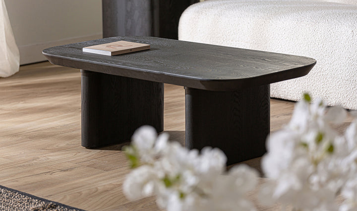 Table basse noire ROGNES