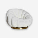 Sillón Giratorio Bouclé Crest de estilo art deco - Sillón - El Workshop-Algodón Bouclé