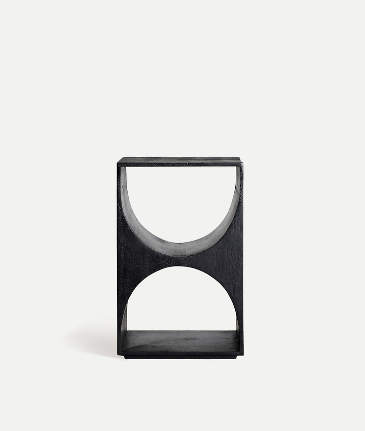 Table d'appoint KIRILA de design contemporain en bois en manguier noir