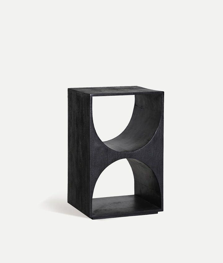 Table d'appoint KIRILA de design contemporain en bois en manguier noir