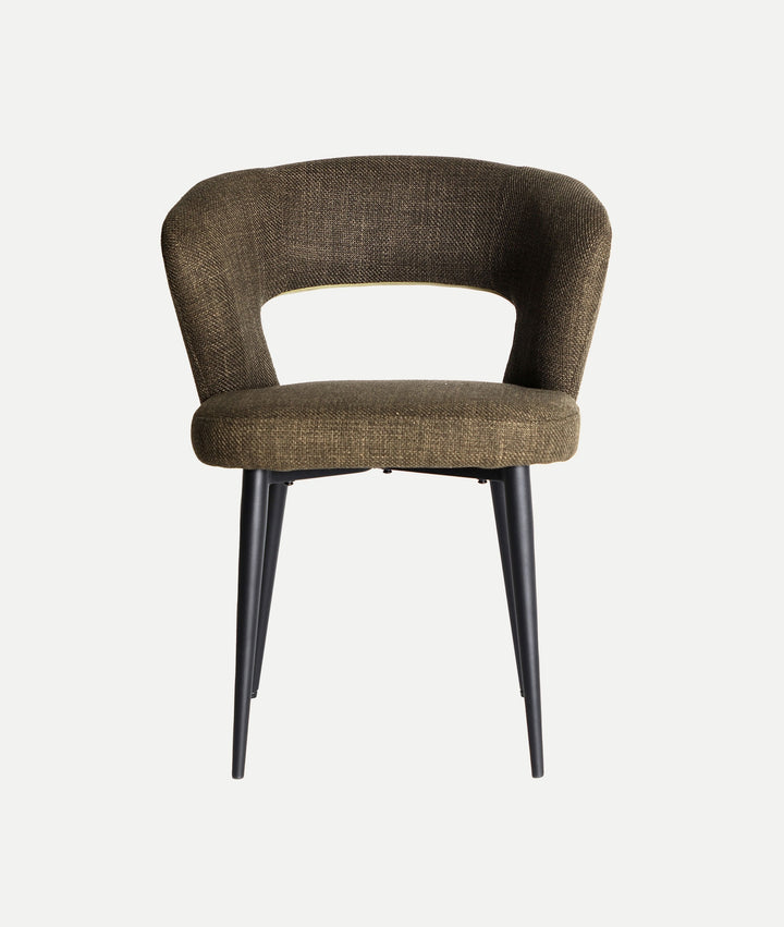 FLAGNAC chair upholstered in green polyester