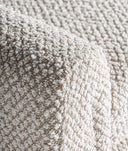 Banc IZEGEM tapissé en bouclé blanc