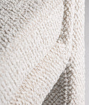 Banc IZEGEM tapissé en bouclé blanc