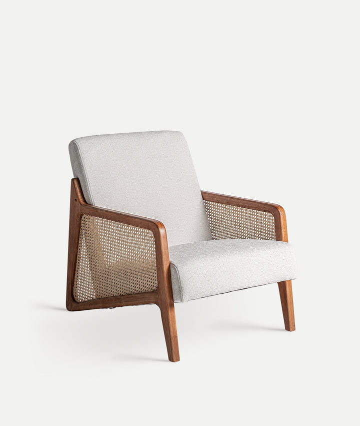 GITSBERG armchair made of wood and rattan