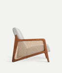 Fauteuil GITSBERG en bois et rotin