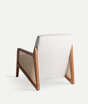 Fauteuil GITSBERG en bois et rotin