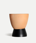 Candeeiro de mesa SWAHILI de terracota preto e ferro castanho