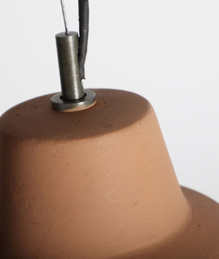 Clear terracotta ceiling lamp