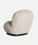 Poltrona em bouclé LENAX em suave algodão bouclé de tom bege