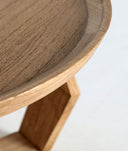 Mesa de centro BUSHEY em madeira de mindi tingido em tom castanho